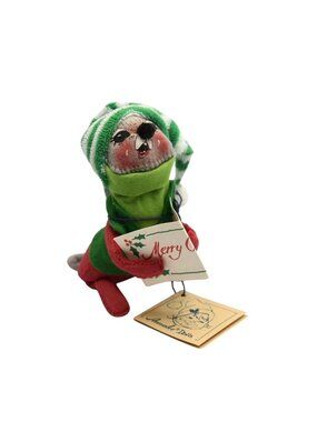 Annalee Dolls Christmas Caroling Mouse Figurine 1990 Holiday Decor 6 In 7705